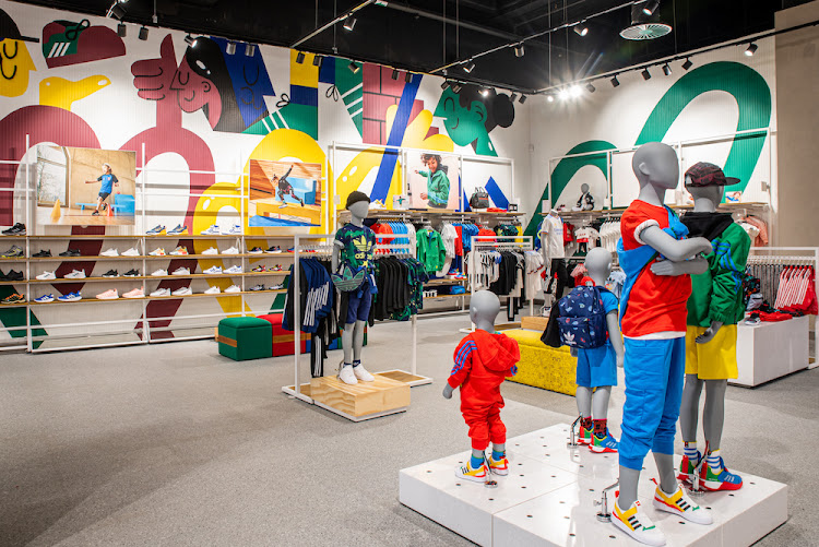 Kids area in the adidas Sandton Flagship Store.