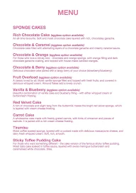 The Brownie Company menu 3