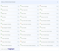 Old School Social menu 1