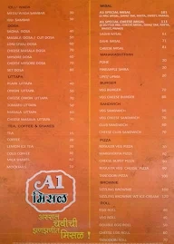 A1 Misal House & Nashta Center menu 2