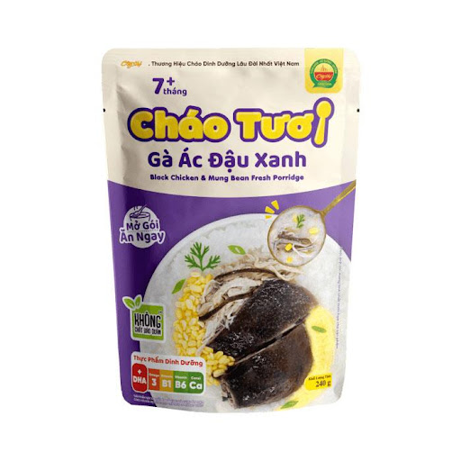 Cháo tươi Cây Thị gà ác đậu xanh gói 240g