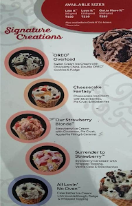 Cold Stone Creamery menu 5