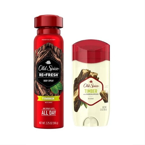 Combo Sáp Khử Mùi Old Spice Deo Stick Timber 73g và Xịt Khử Mùi Old Spice Spray Timber 106g - Hàng nhập khẩu - 01/01/2023