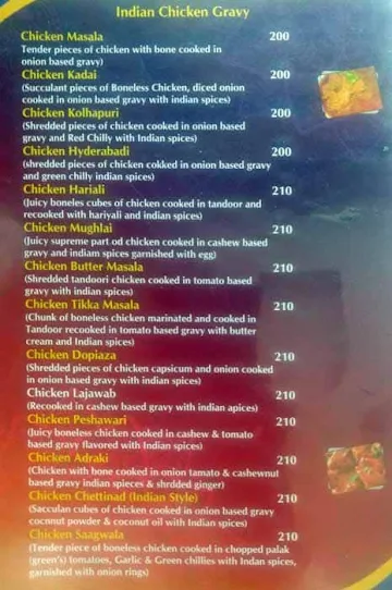 Bhagini menu 