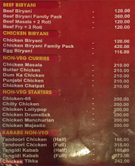 Hyderabad Kalyani Hotel menu 1