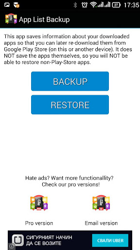 App List Backup