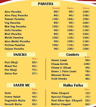 The Paratha King menu 1