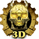 Download Wooden Golden 3D Skull Theme For PC Windows and Mac 1.1.1