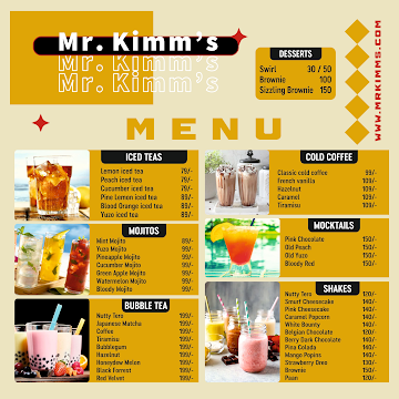 Mr. Kimm's menu 