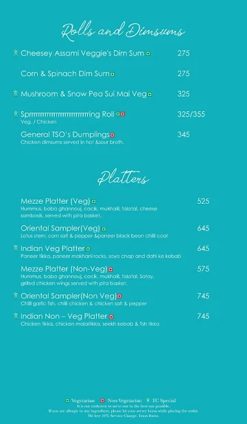 Cafe TC (Turquoise Cottage) menu 