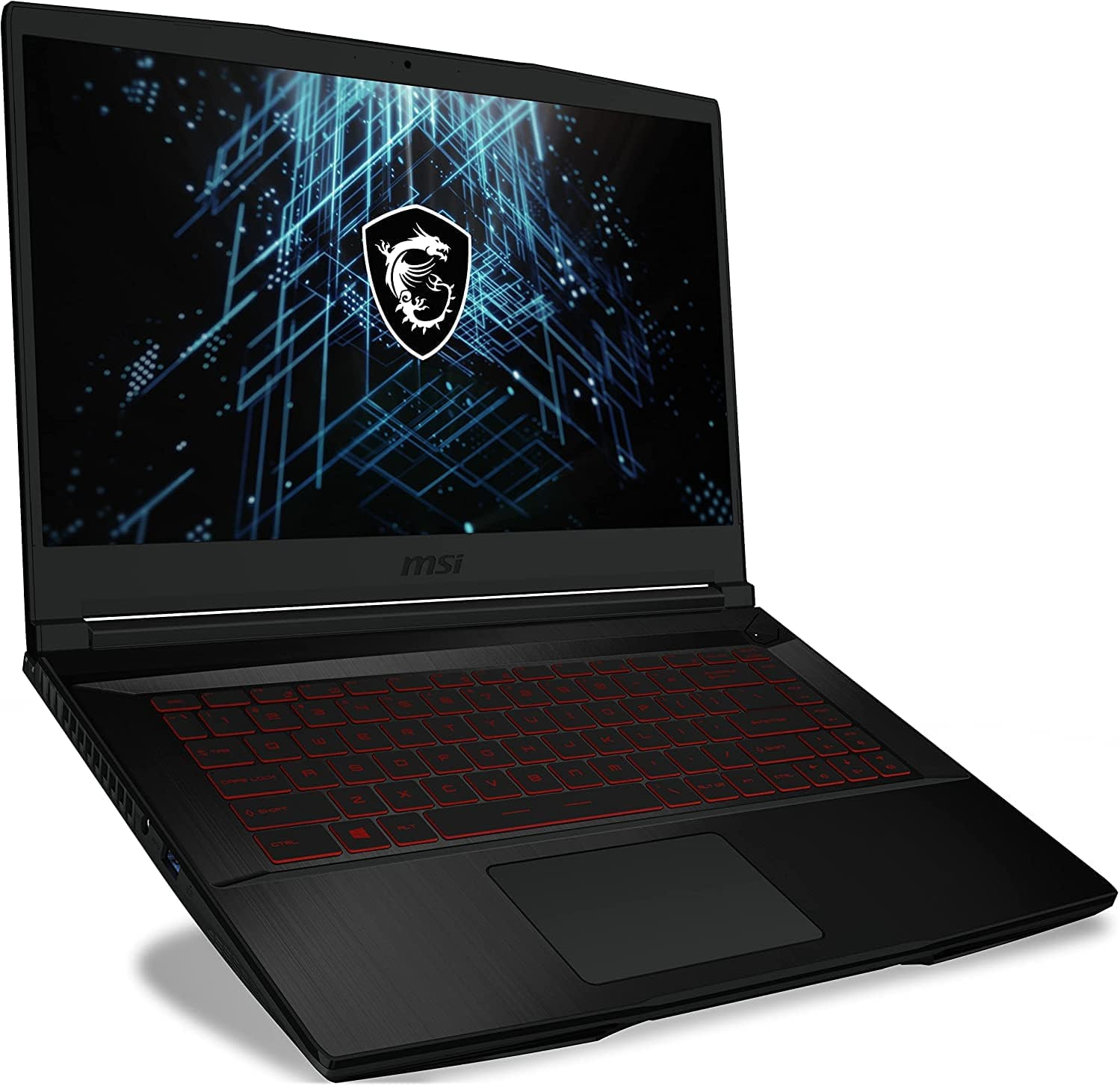 This image shows the MSI GV15 gaming laptop.