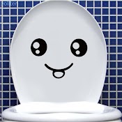 Miếng Dán Toilet Họa Tiết Hình Mặt Cười Độc Đáo Ấn Tượng