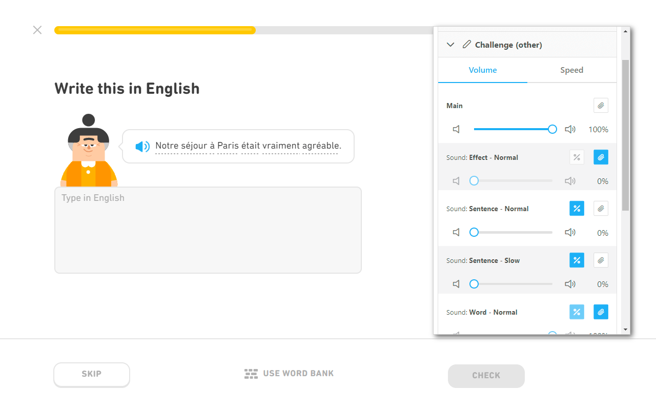 Duolingo Sound Controls Preview image 2