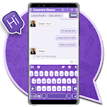 Cover Image of 下载 SMS Chat Purple Keyboard Theme 1.0 APK