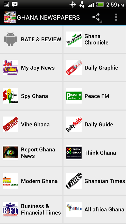   GHANA NEWSPAPERS - 螢幕擷取畫面 