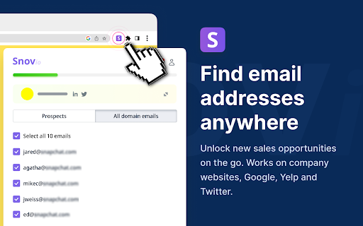 Localizador de email por Snov.io