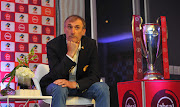 Kaizer Chiefs coach Giovanni Solinas listens to a question during the Soweto derby media briefing at Premier Soccer League headquarters in Parktown, north of Johannesburg, on Tuesday October 28, 2018. 