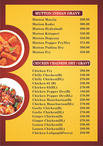 Mast Chicken Biryani House Family Restaurant menu 