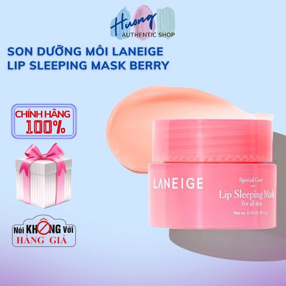 Son Dưỡng Laneige, Lip Sleeping Mask Ủ Môi, Dưỡng Ẩm, Sáp Dưỡng Môi, Tẩy Da Chết Môi - Cosmentic_Store