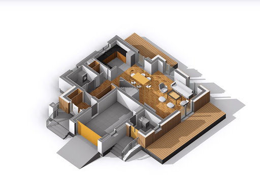 Malachit - Rzut parteru 3D