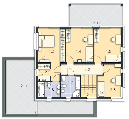 Carrara V DCP332d - Rzut piętra