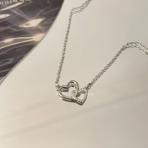 Title 6, Ring Buckle Heart Clavicle Chain Female Pendant...