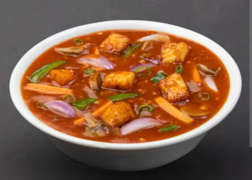 Paneer In Schezwan Sauce Gravy