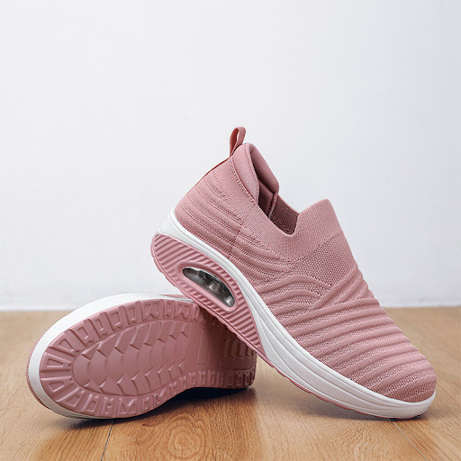 Title 18, Breathable Slip-on Shoes with Platform, Mesh Su...