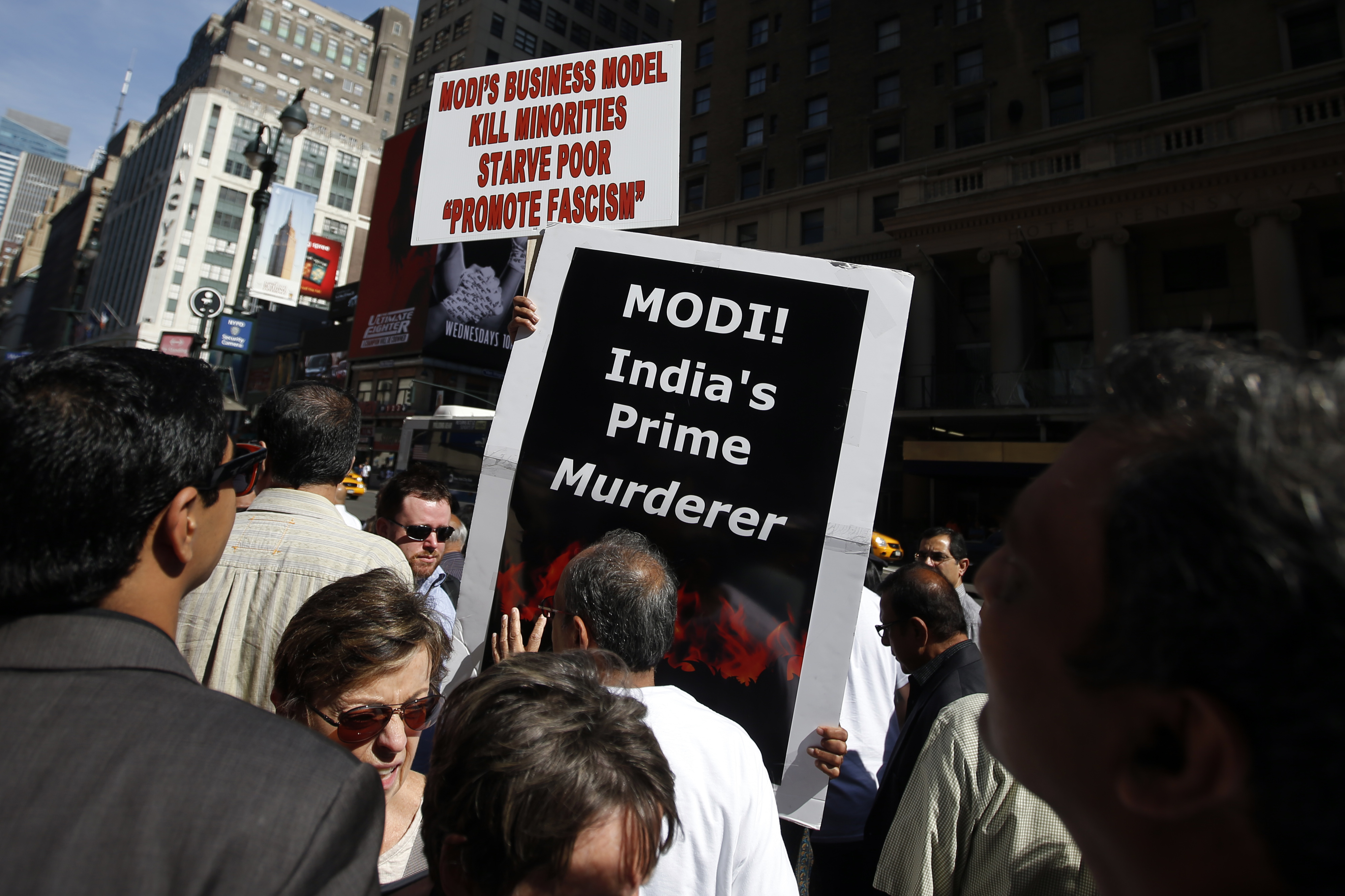 Who was protesting Modi’s Madison Square Garden speech anyway?