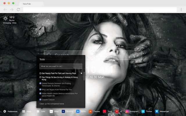 Close-up New Tab Page HD Pop Beauty Theme