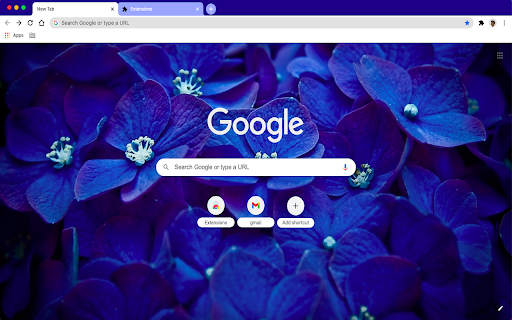 Blue Flower- themeforchrome