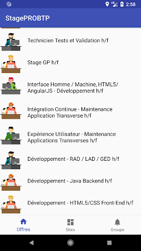 Stages informatiques PRO BTP