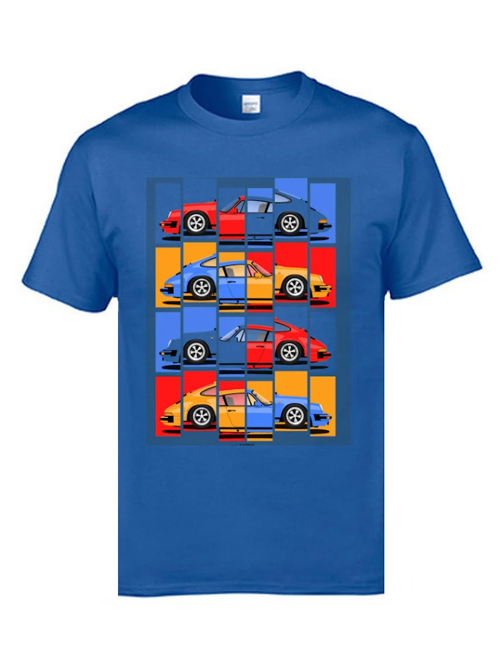Heren Fashion T-shirt Car Styling. Stijlvol T-shirt voor mannen met een auto-ontwerp. Comfortabel en modieus voor een casual look.