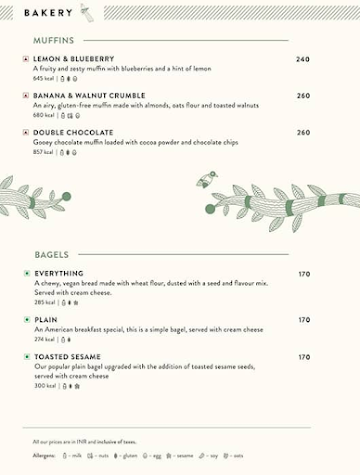 Blue Tokai Coffee Roasters menu 