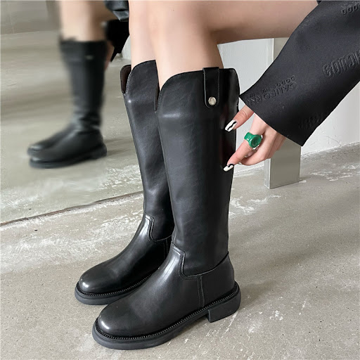 Title 4, Womens Thick-soled High-top Boots Spring and A...