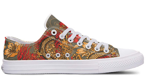 Title 9, Fashion Print Couple Low-Top Canvas Shoes. Styl...