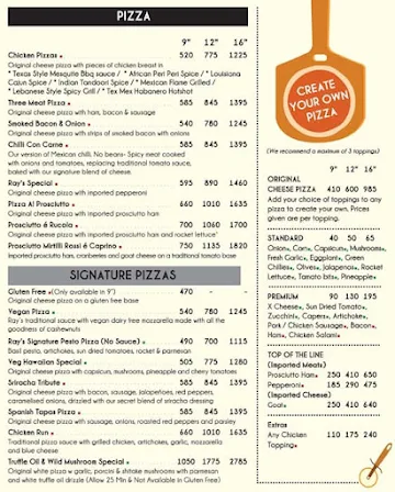 Ray's Cafe & Pizzeria menu 