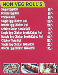 Hussain Zaika Roll Centre menu 1