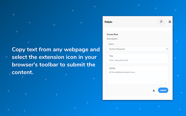 Palzin Feedback chrome extension