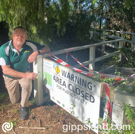 Tim Bull, is calling on Parks Victoria to provide necessary funding to fix the damaged Gippsland Lakes Lookout near Nyerimilang Heritage Park, which has been closed since before Christmas 2022