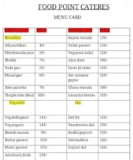 Food Point Caterers menu 1