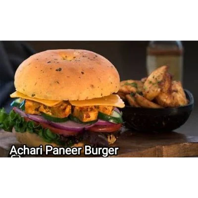 Achari Paneer Burger