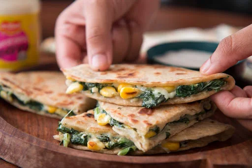 Spinach Corn N Cheese Paratha