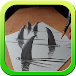 Cover Image of ดาวน์โหลด How to Draw 3D for Beginners 1.0 APK