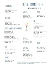 The Humming Tree menu 1