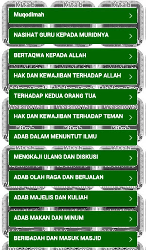 Kitab Akhlaq Anak - Kitab Washoya