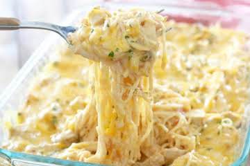 Creamy Cheesy Chicken Spaghetti