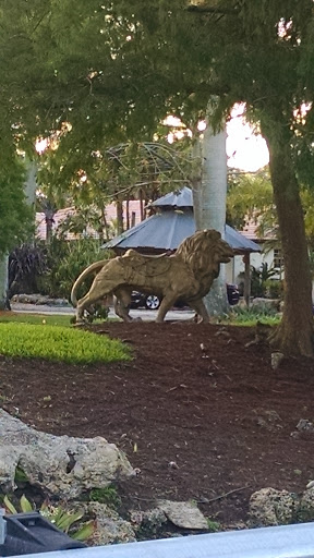 Golden Lion Statue