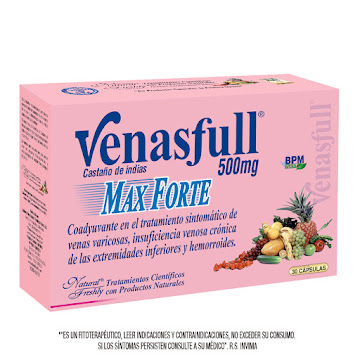 Venasfull Max Forte Castaño de Indias 500 mg Natural Freshly Caja x 30 Cápsulas  