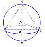 (ĐỀ MINH HỌA - BDG 2020-2021) Trong không gian (Oxyz), cho hai điểm (Aleft( {2;1;3} right)) và (Bleft( {6;5;5} right)). Xét khối nón (left( N right)) có đỉnh (A), đường tròn đáy nằm trên mặt cầu đường kính (AB). Khi (left( N right)) có thể tích lớn nhất thì mặt phẳng chứa đường tròn đáy của (left( N right)) có phương trình dạng (2x + by + cz + d = 0). Giá trị của (b + c + d) bằng 1